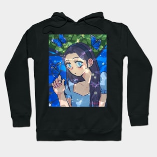 Shaded butterfly girl Hoodie